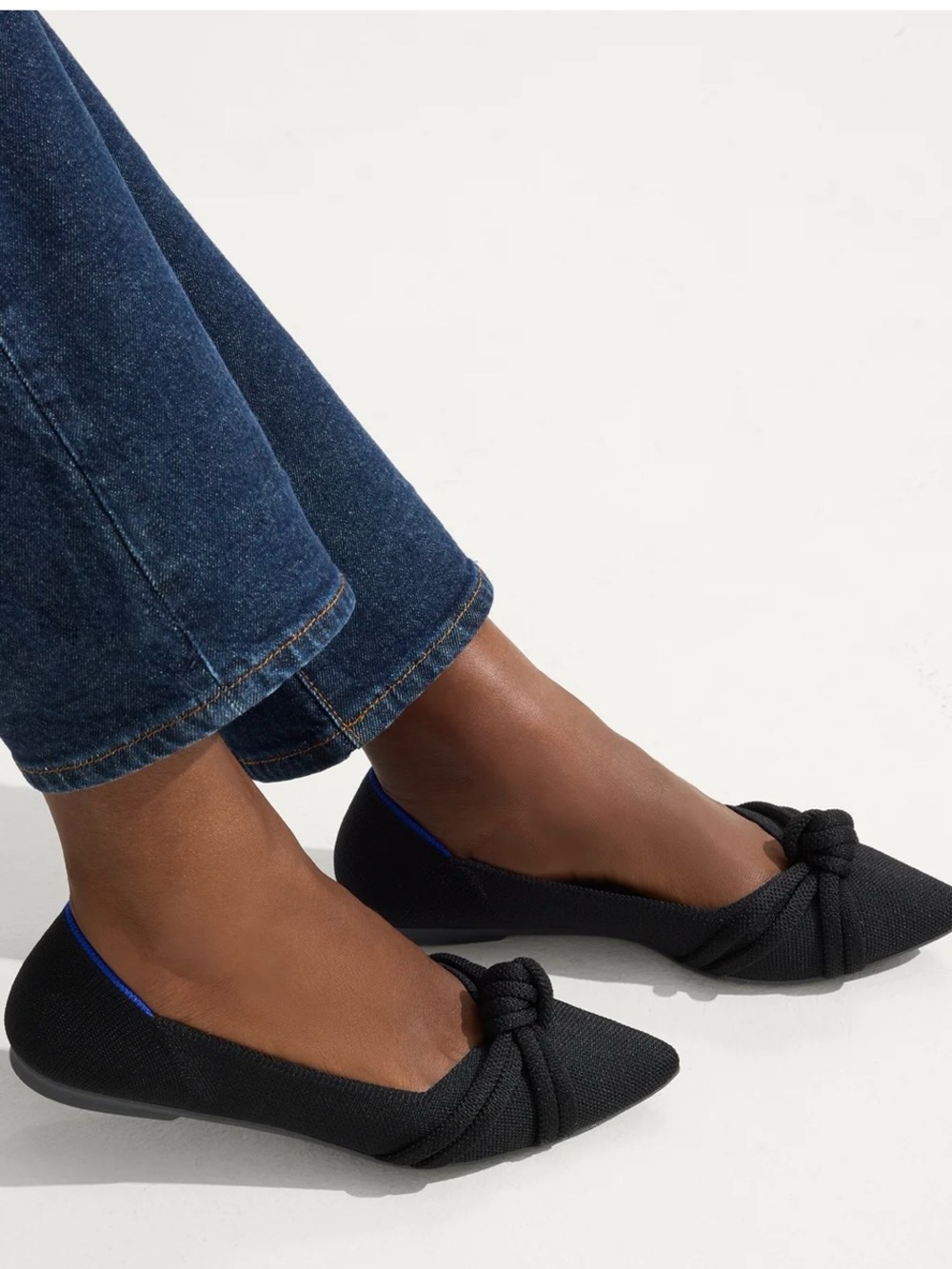 ROTHYS ‘The Knot Point II’, Ballet Flats, Black, Size 8, Excellent Condition